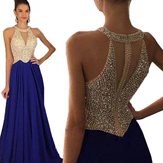2017 Prom Dresses,Aline Prom Dress,Two Pieces Prom Dress,High